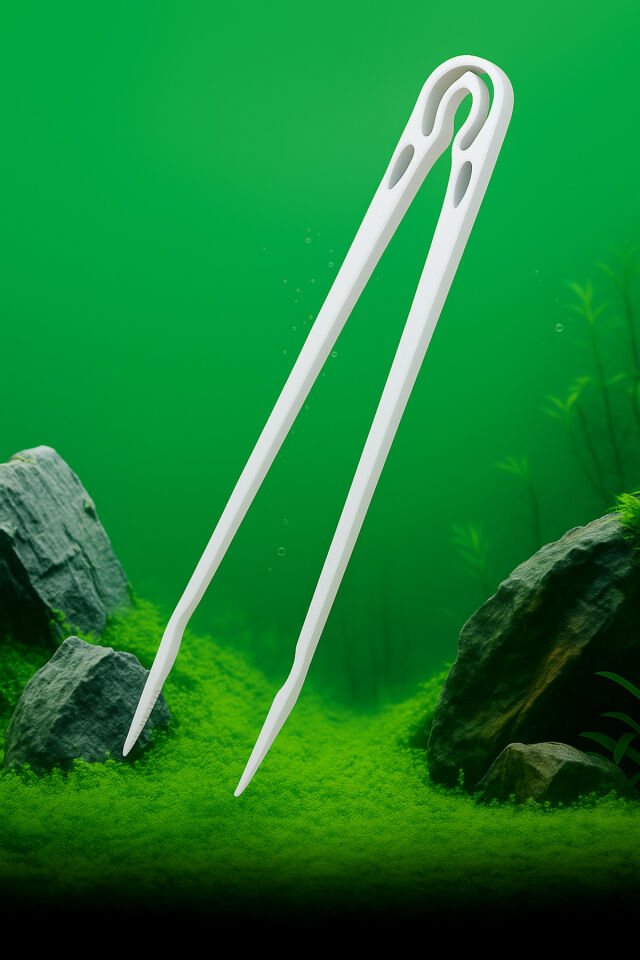 Akvaryum Düz Uçlu Bitki Cımbızı Kaliteli Plastik, 26 cm