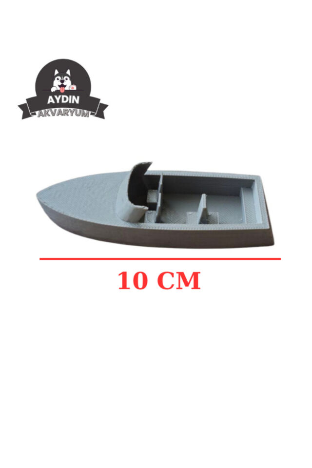 Akvaryumda Yüzen Sürat Tekne Dekoru 1 Adet, 10 cm Akvaryum Dekoru