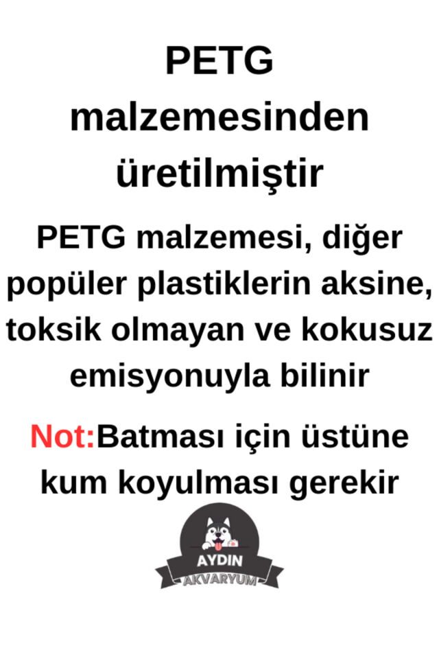 Akvaryum Balık ve Karides Kum Altı Tünel, Saklanma Alanı 20 cm