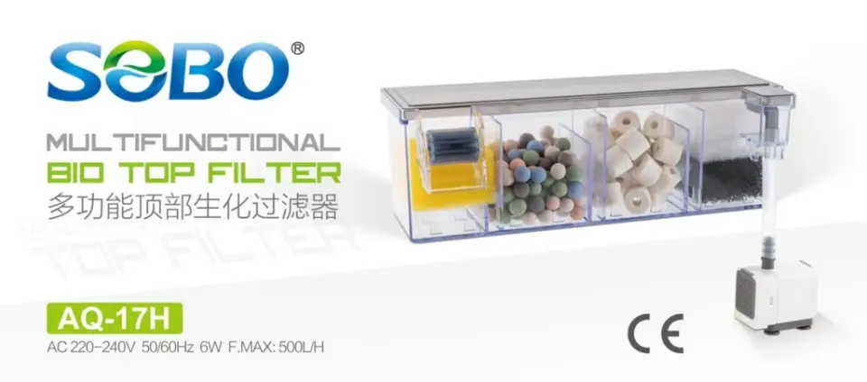 Sobo Bio Askı Filtre 6W. 500 Lt/Saat AQ-17H